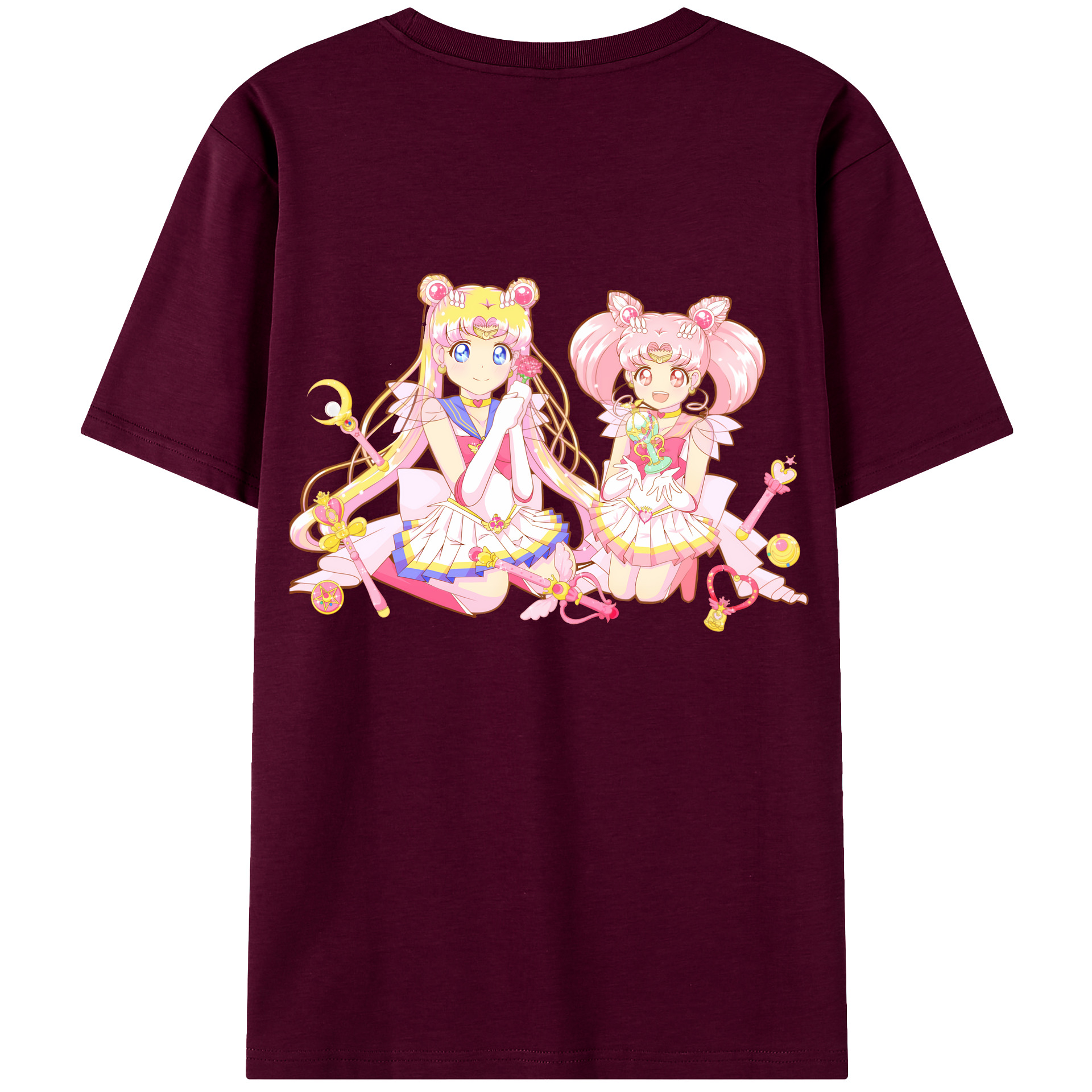 （画像用） 美少女戦士セーラームーン 月野 うさぎ つきの うさぎ Sailor Moon Tsukino Usagi レディース半袖Tシャツ(バックプリント)